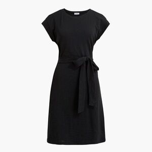 NWOT J Crew Factory Knit Tie Waist Mini Dress Black